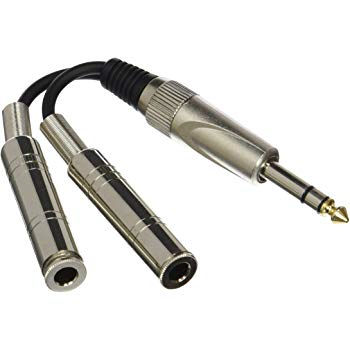 1/4" Stereo to Two 1/4" Mono Cable